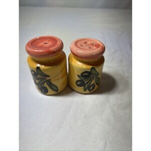 Salt and Pepper Shaker Olives on a Branch Hand painted